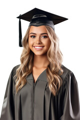 Attractive Smiling Wearing Graduation Cap