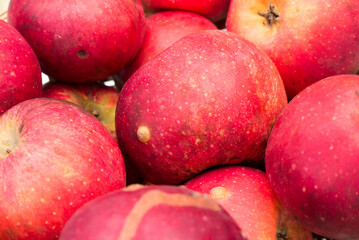 The red Apples background and objects.