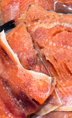 Salmon Fish background and texture.