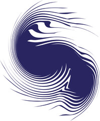 Abstract blue swirl logo design vector background