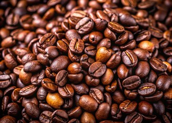 Fototapeta premium Fresh, aromatic espresso beans, ready to brew.