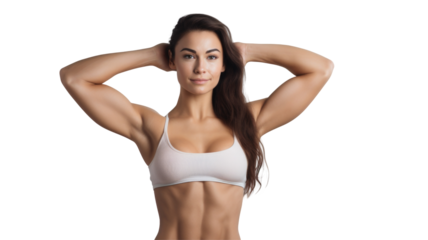 Fitnes woman bodybuilding muscle