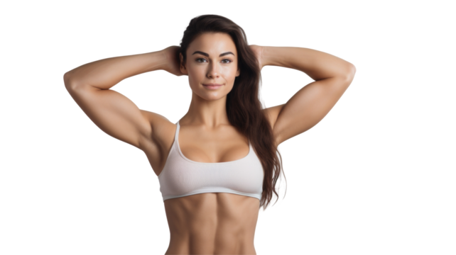 Fitnes woman bodybuilding muscle