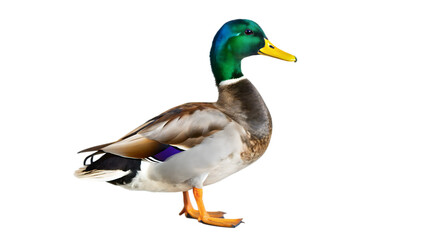 Fototapeta premium Mallard duck isolated on white background as transparent. PNG. AI GENERATED.