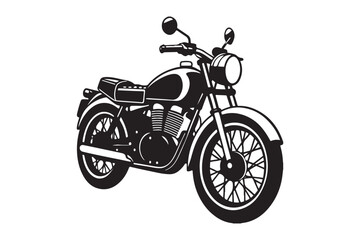 Royal Enfield motorbike Silhouette vector illustration, Motorbike Silhouette vector