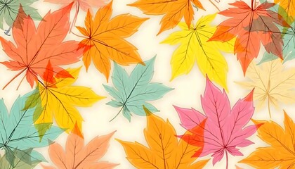 autumn leaves pattern background