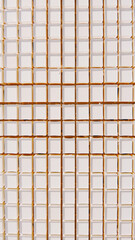 grid white square containers on a wall
