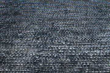Closeup of roof pattern and texture on wall for background. Tile on the roof.