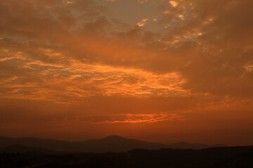 sunset in the sky