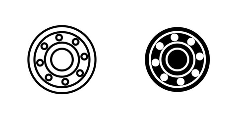 Car bearing icon. filled and line stroke icons