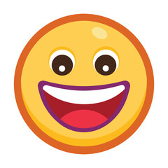 Fototapeta premium smile emoji vector art illustration icon logo