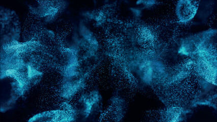 Wave of glowing dots. Abstract digital 3D wave. Futuristic background for presentation design. Vector illustration.