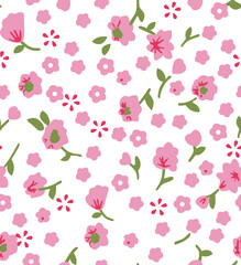 Flower repeat allover vector design art illustration.