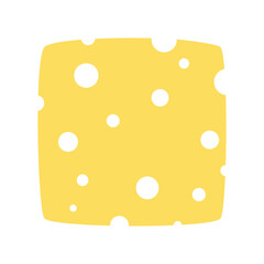 slice cheese isolated, flat design