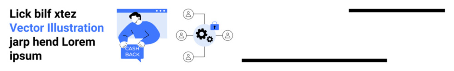 Businessman holding a notepad labeled Idea Book with gear mechanism connected to network nodes. Ideal for business planning, project management, brainstorming sessions, creative strategies