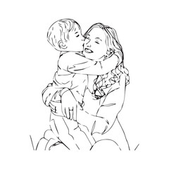 Family Drawing vector 