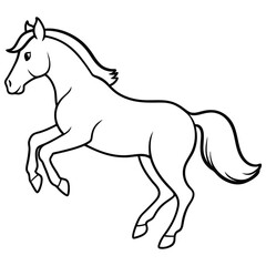 Horsehead crazy vector art illustration icon logo