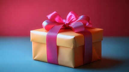 virtual gift box adorned with a ribbon symbolizing digital commerce and online shopping bright colors modern design conveying excitement and anticipation of gifts