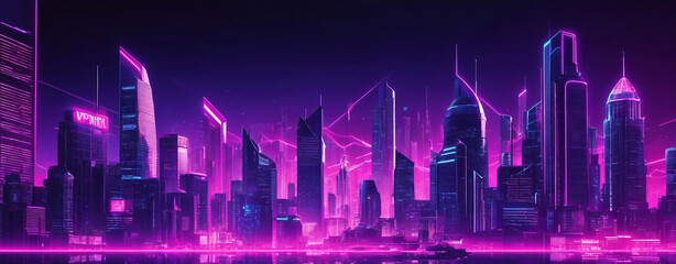 Abstract business background with buildings and financial elements A concept of commerce and corporate growth 