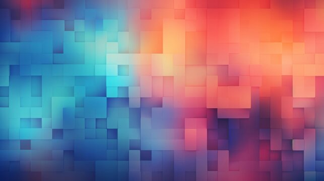 Grid like pattern of colored pixels, offering a modern and tech inspired look.