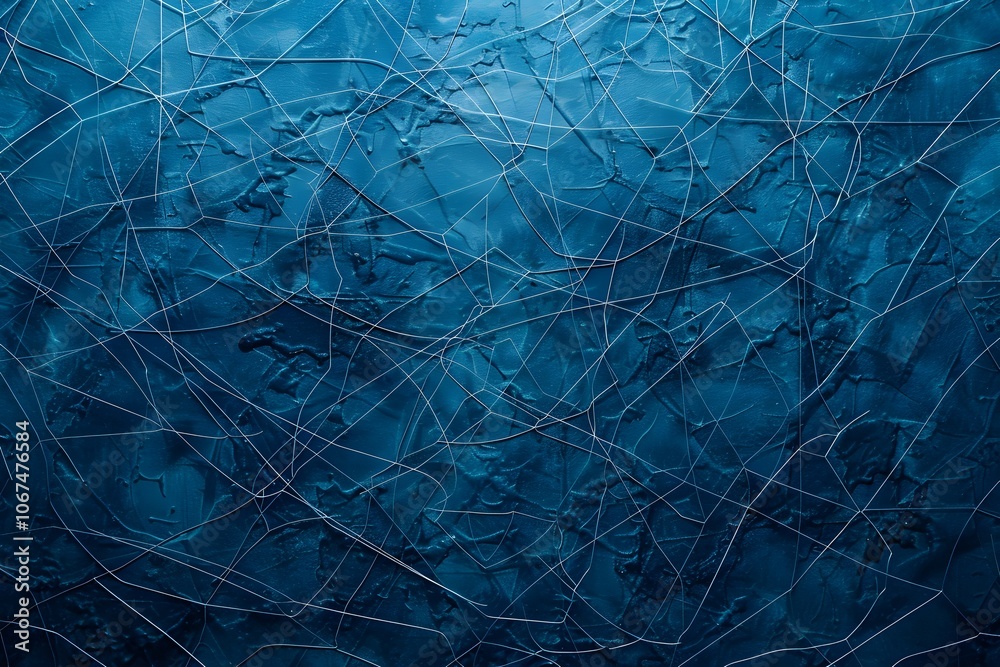 Poster abstract blue texture with intricate lines and patterns