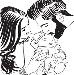 People drawing vector 