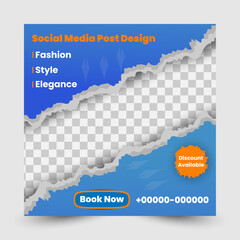 Modern creative social media business poster design template