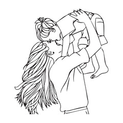 People drawing vector 