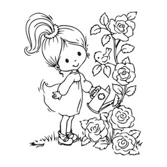 Childhood Plants Of Flowers Drawing vector 
