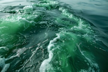 Obraz premium Captivating Green Waves