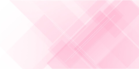 Vector pink and white gradient rectangle geometric background, Colorful vector abstract modern wide banner background.