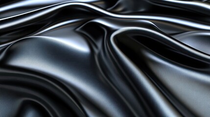 Fototapeta premium Smooth elegant silk with wavy folds in full screen. Abstract elegant background for design. Delicate and elegant cloth. Illustration for banner, poster, cover, brochure or presentation.