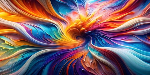 Vibrant Swirl of Colors in Abstract Art