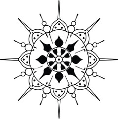 Obraz premium Easy Mandalas for coloring book or any decoration such as wall painting