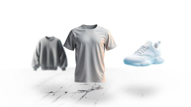 T-shirt, shoes, sweater and jeans for shopping and sales