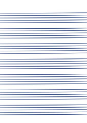 Fototapeta premium Graph paper. Printable grid paper with stave on a white background. A blank music sheet paper with staff. Geometric pattern for composition, education, school. Realistic lined paper blank size A4