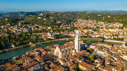 Verona, a beautiful and historic city in northern Italy, shines under sunny skies. Known as the city of Romeo and Juliet, Verona attracts tourists with its rich cultural heritage, charming streets
