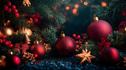 background with christmass decoration
