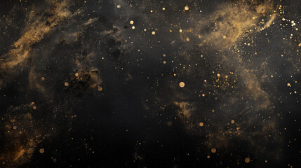 Golden black beautiful background splattered paint