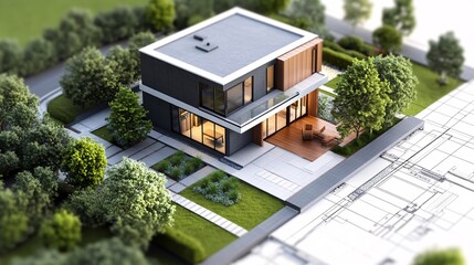 Concept image of creating or designing your own house