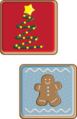 Holiday Square Sugar Cookies