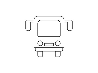 Vector illustration bus to transport people. Layers grouped for easy editing illustration. For your design.