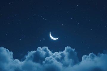Fototapeta premium Night moon sky moonlight.