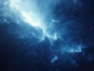 Obraz premium Blue White Galaxy Space