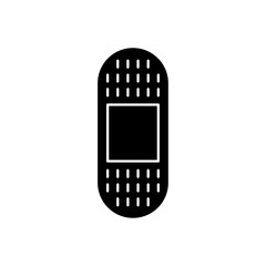 Bandage icon Black and white outline vector