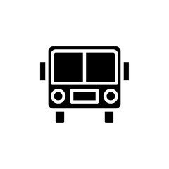 Bus icon Black and white outline vector