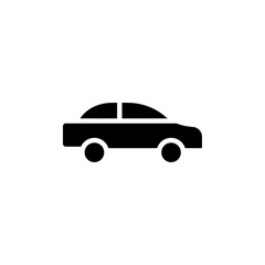 Car icon Black and white outline vector