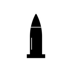 Bullet icon Black and white outline vector