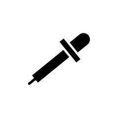 Eye dropper icon Black and white outline vector