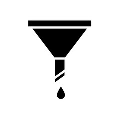 Funnel icon Black and white outline vector